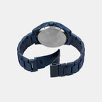Men Automatic Blue Dial Analog Stainless Steel Watch AX2457