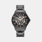 Na Men Automatic Black Dial Analog Stainless Steel Watch AX2458