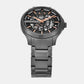 Na Men Automatic Black Dial Analog Stainless Steel Watch AX2458