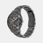 Na Men Automatic Black Dial Analog Stainless Steel Watch AX2458