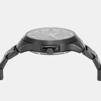 Na Men Automatic Black Dial Analog Stainless Steel Watch AX2458