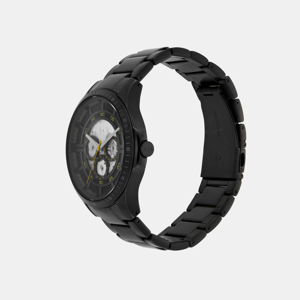 Armani Exchange Men Round Black watch