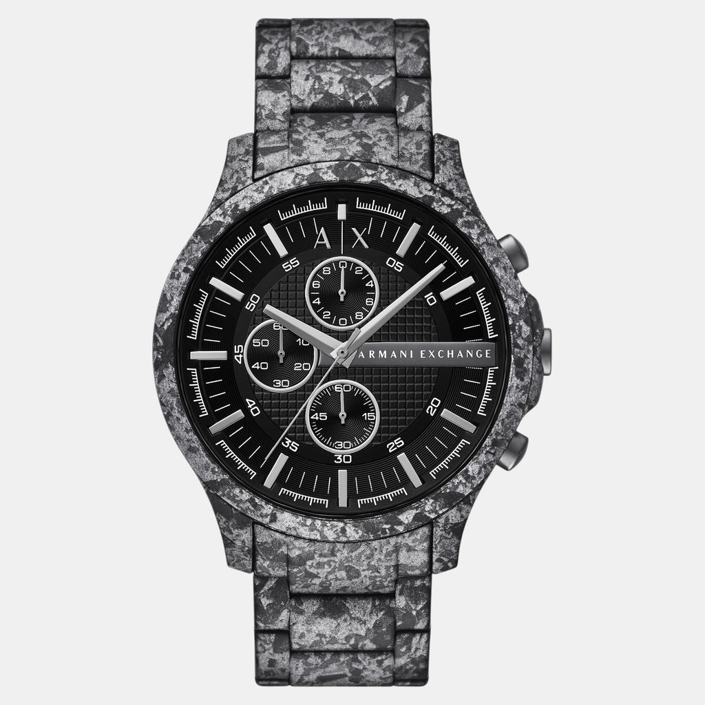 Men Quartz Grey Dial Chronograph Stainless Steel Watch AX2462