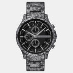 Men Quartz Grey Dial Chronograph Stainless Steel Watch AX2462