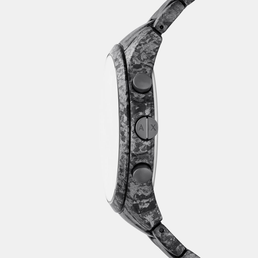 Men Quartz Grey Dial Chronograph Stainless Steel Watch AX2462