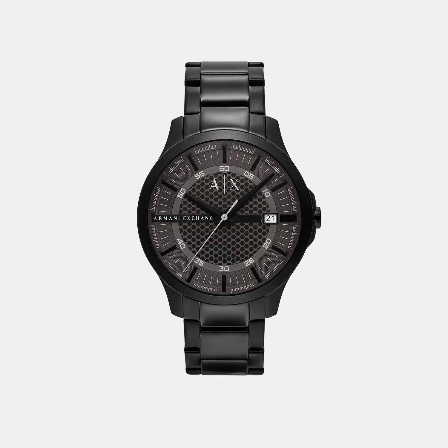 Men Quartz Grey Dial Analog Stainless Steel Watch AX2464