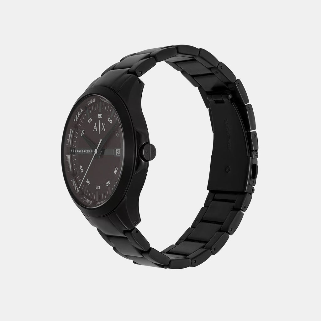 Men Quartz Grey Dial Analog Stainless Steel Watch AX2464