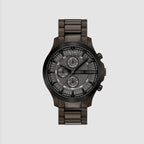 Men Quartz Brown Dial Chronograph Stainless Steel Watch AX2467