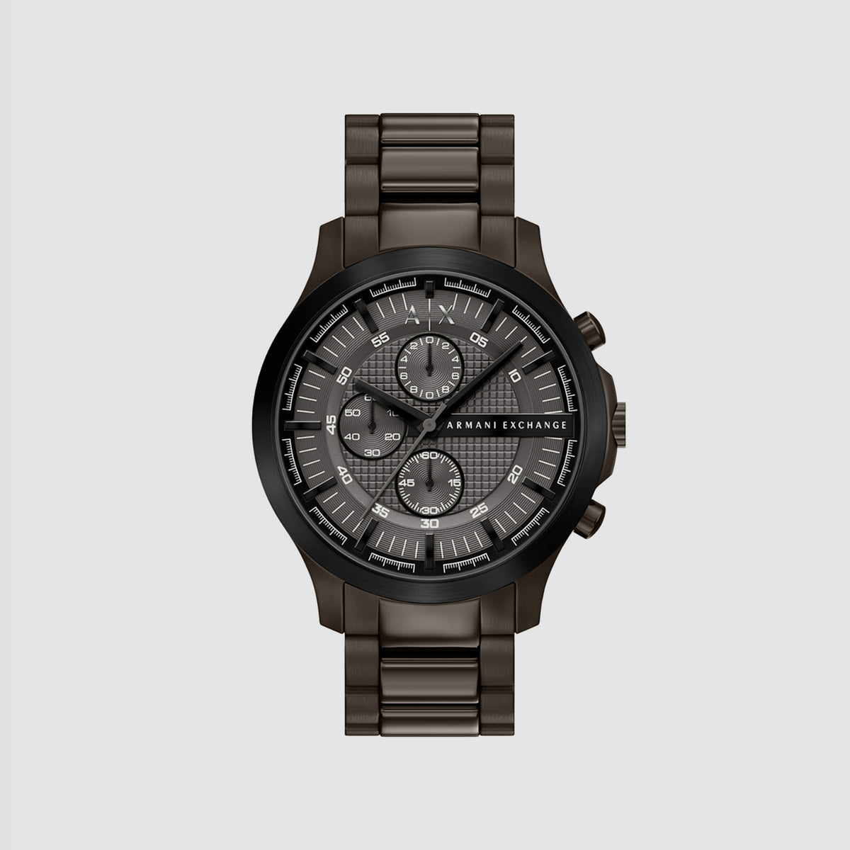 Men Quartz Brown Dial Chronograph Stainless Steel Watch AX2467