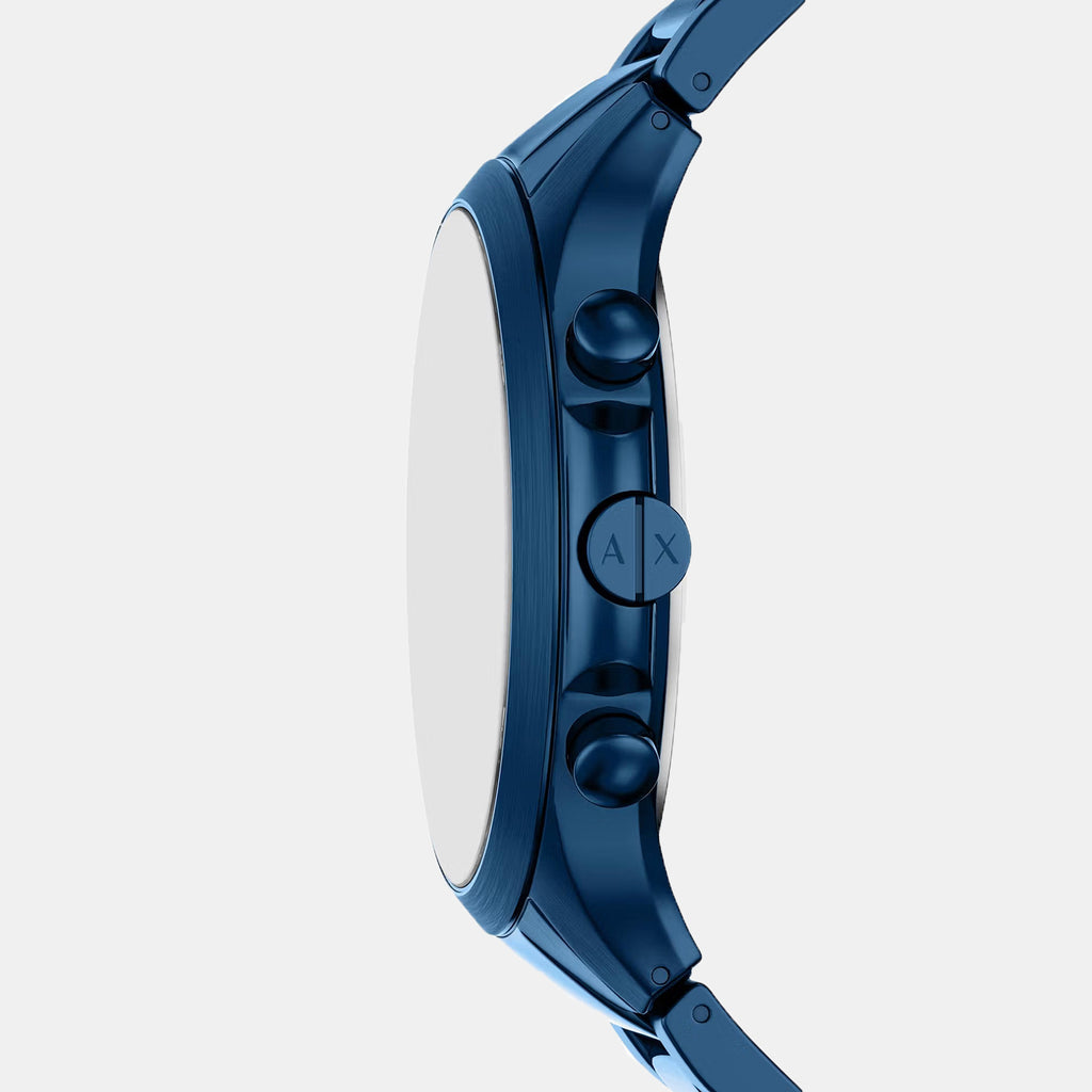 Men Quartz Blue Dial Chronograph Stainless Steel Watch AX2468