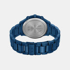 Men Quartz Blue Dial Chronograph Stainless Steel Watch AX2468