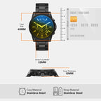 Men Quartz Two Tone Dial Chronograph Stainless Steel Watch AX2513