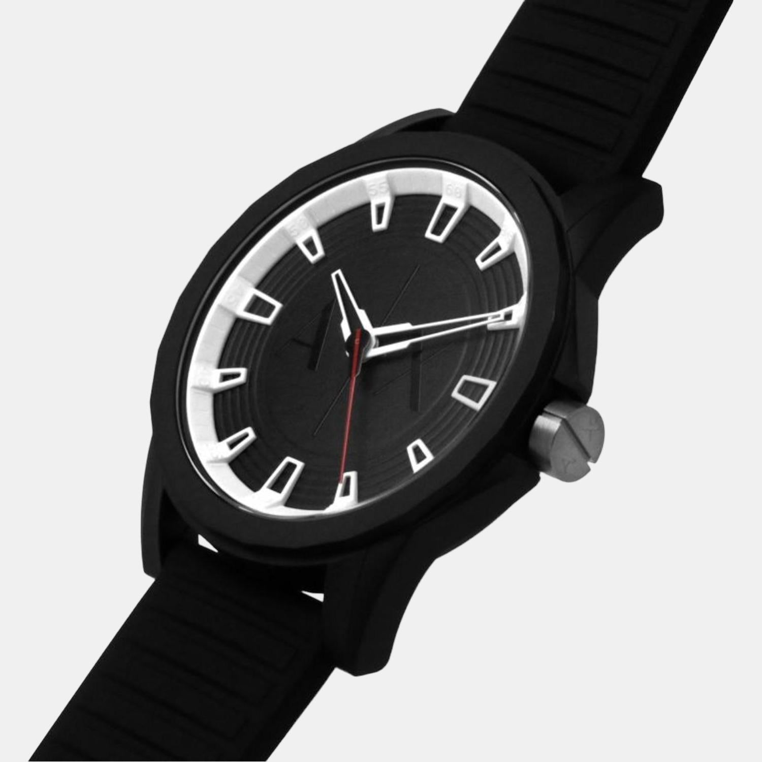 Armani Exchange Silicone Black watch