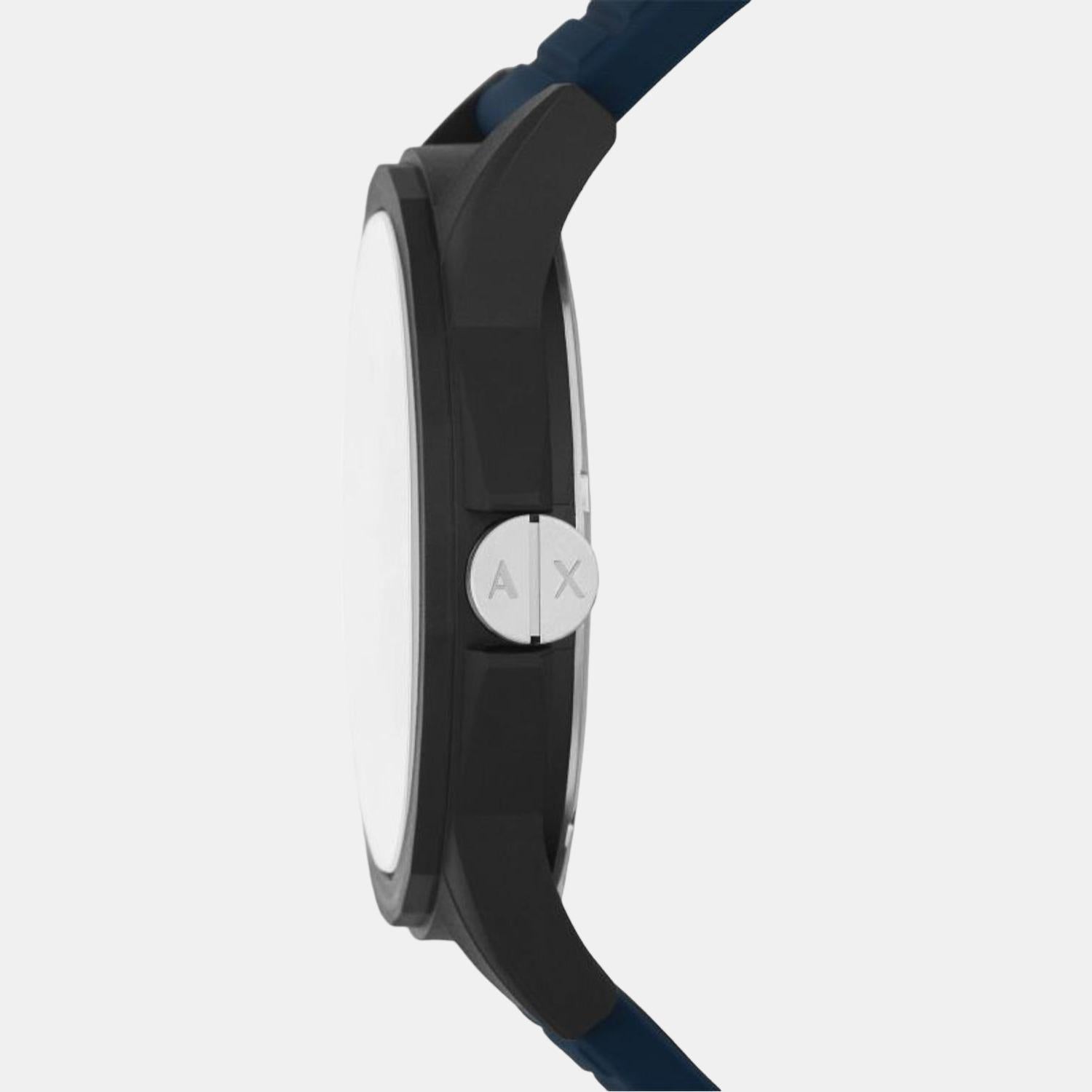 Armani Exchange Men Round Black watch