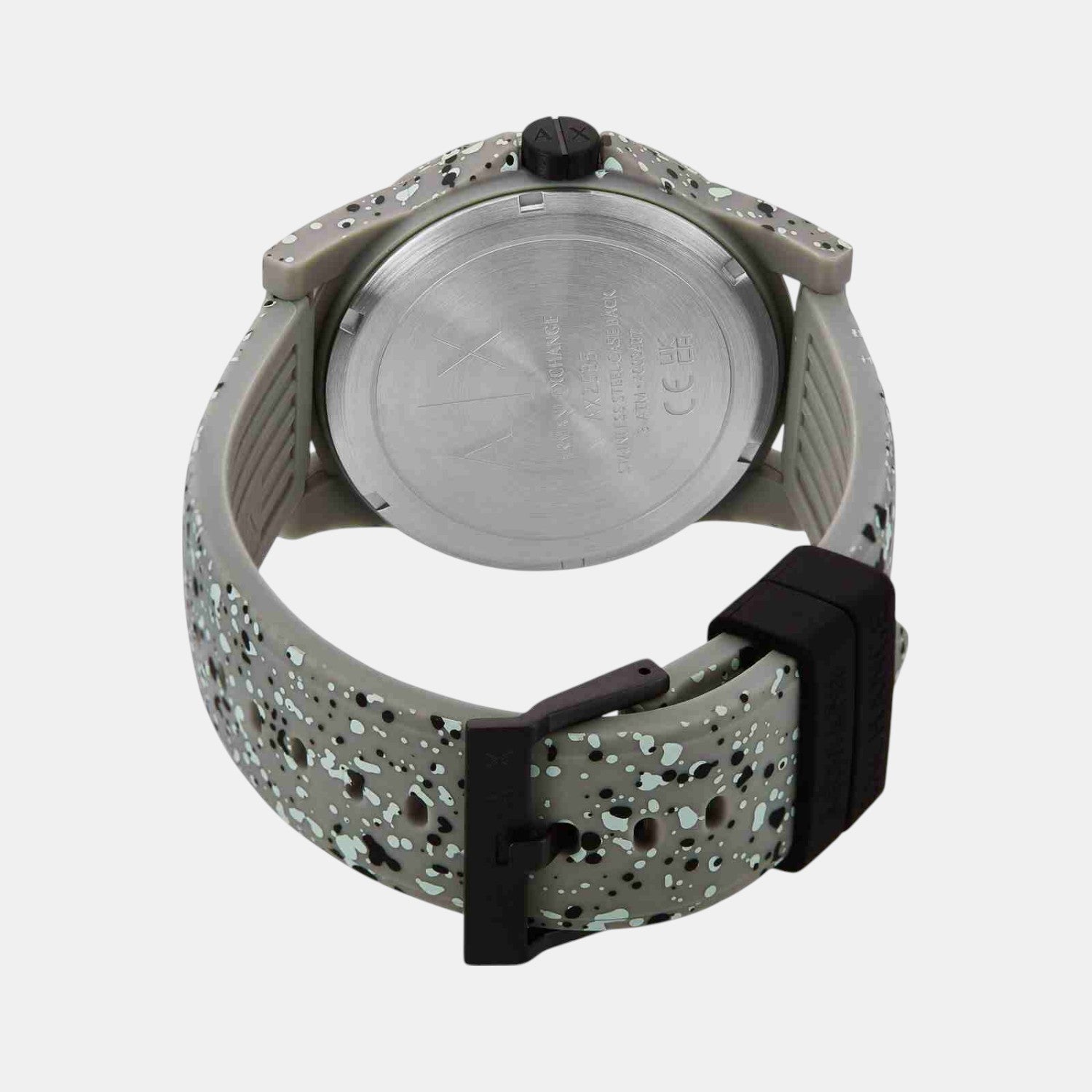 Na Men Quartz Green Dial Analog Silicone Watch AX2535