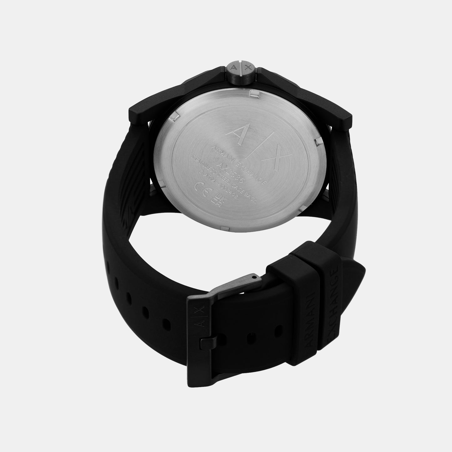 Men Quartz Black Dial Analog Silicone Watch AX2536