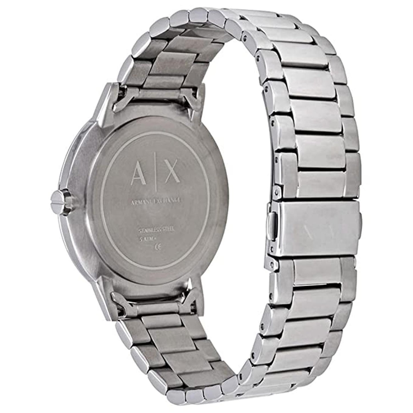 Unisex Black Analog Stainless Steel Watch AX2700