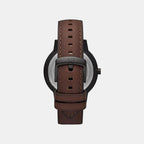 Cayde Men Quartz Black Dial Analog Leather Watch AX2706