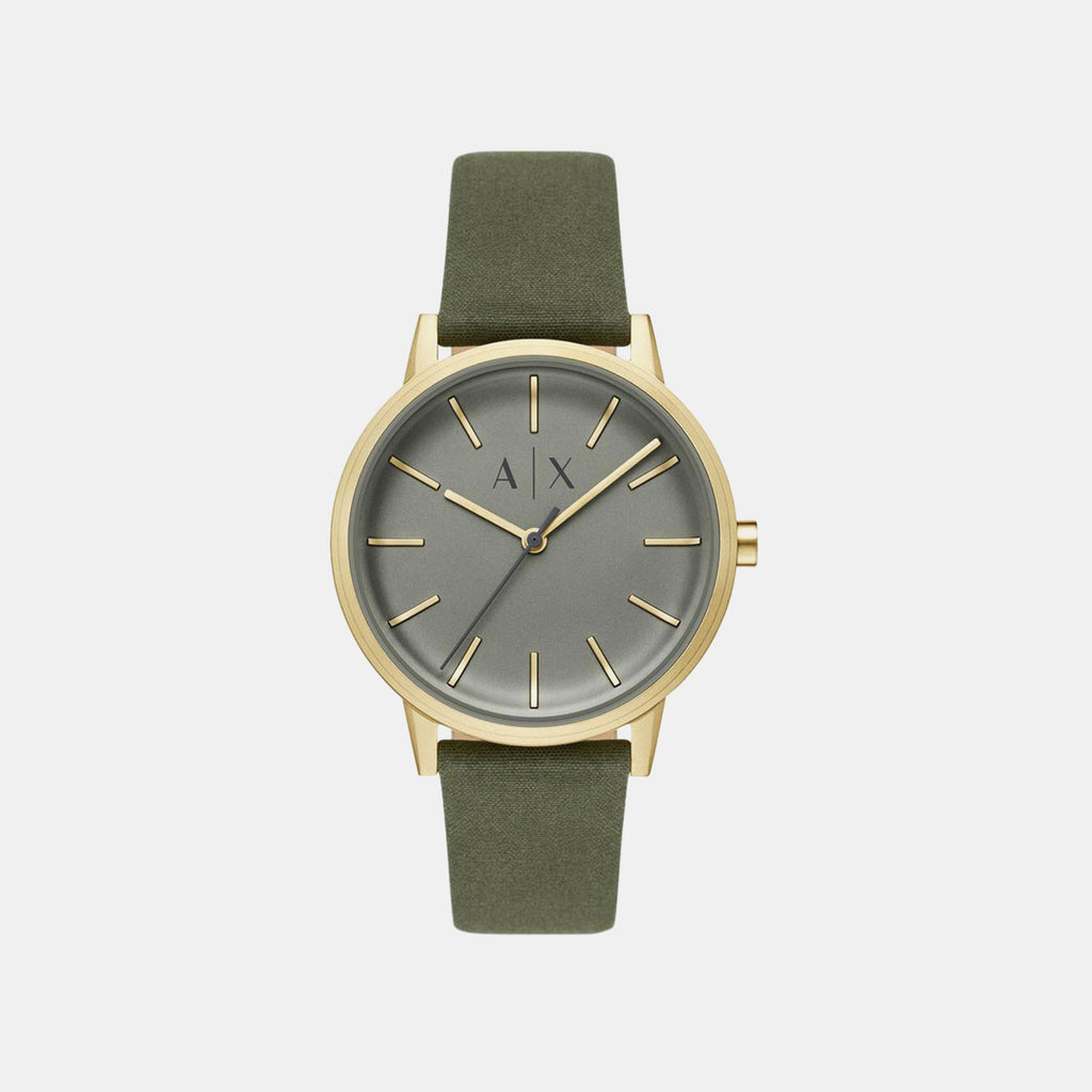 Cayde Men Quartz Green Dial Analog Fabric Watch AX2765