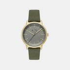 Cayde Men Quartz Green Dial Analog Fabric Watch AX2765