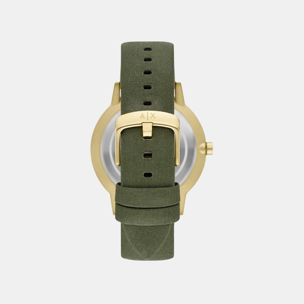 Cayde Men Quartz Green Dial Analog Fabric Watch AX2765
