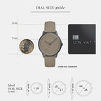 Men Quartz Grey Dial Analog Leather Watch AX2766