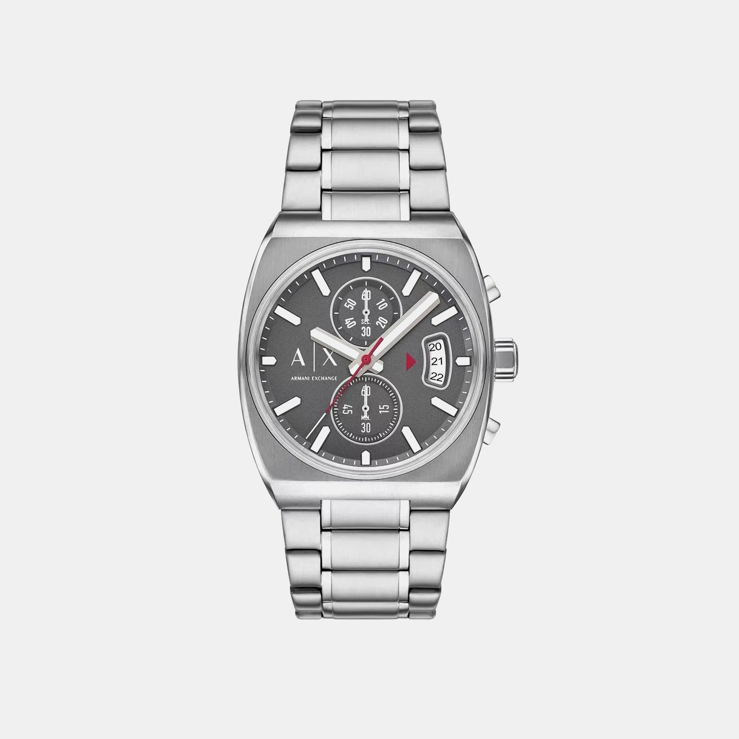 Men Quartz Grey Dial Analog Stainless Steel Watch AX2820