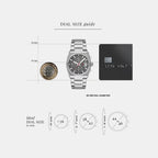Men Quartz Grey Dial Analog Stainless Steel Watch AX2820