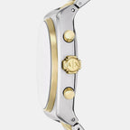 Men Quartz Cream Dial Analog Stainless Steel Watch AX2821