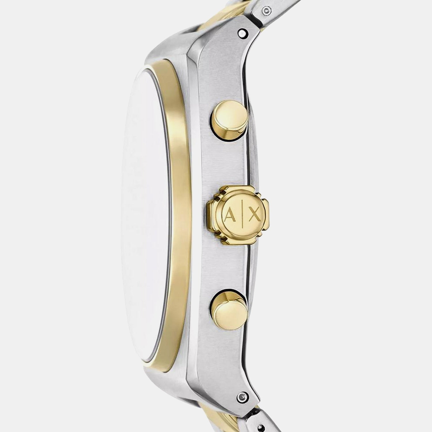 Men Quartz Cream Dial Analog Stainless Steel Watch AX2821