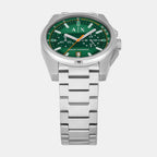 Men Quartz Green Dial Chronograph Stainless Steel Watch AX2862