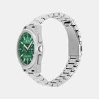 Men Quartz Green Dial Chronograph Stainless Steel Watch AX2862
