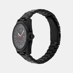 Men Quartz Black Dial Chronograph Stainless Steel Watch AX2864