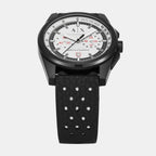 Men Quartz Grey Dial Chronograph Rubber Watch AX2865
