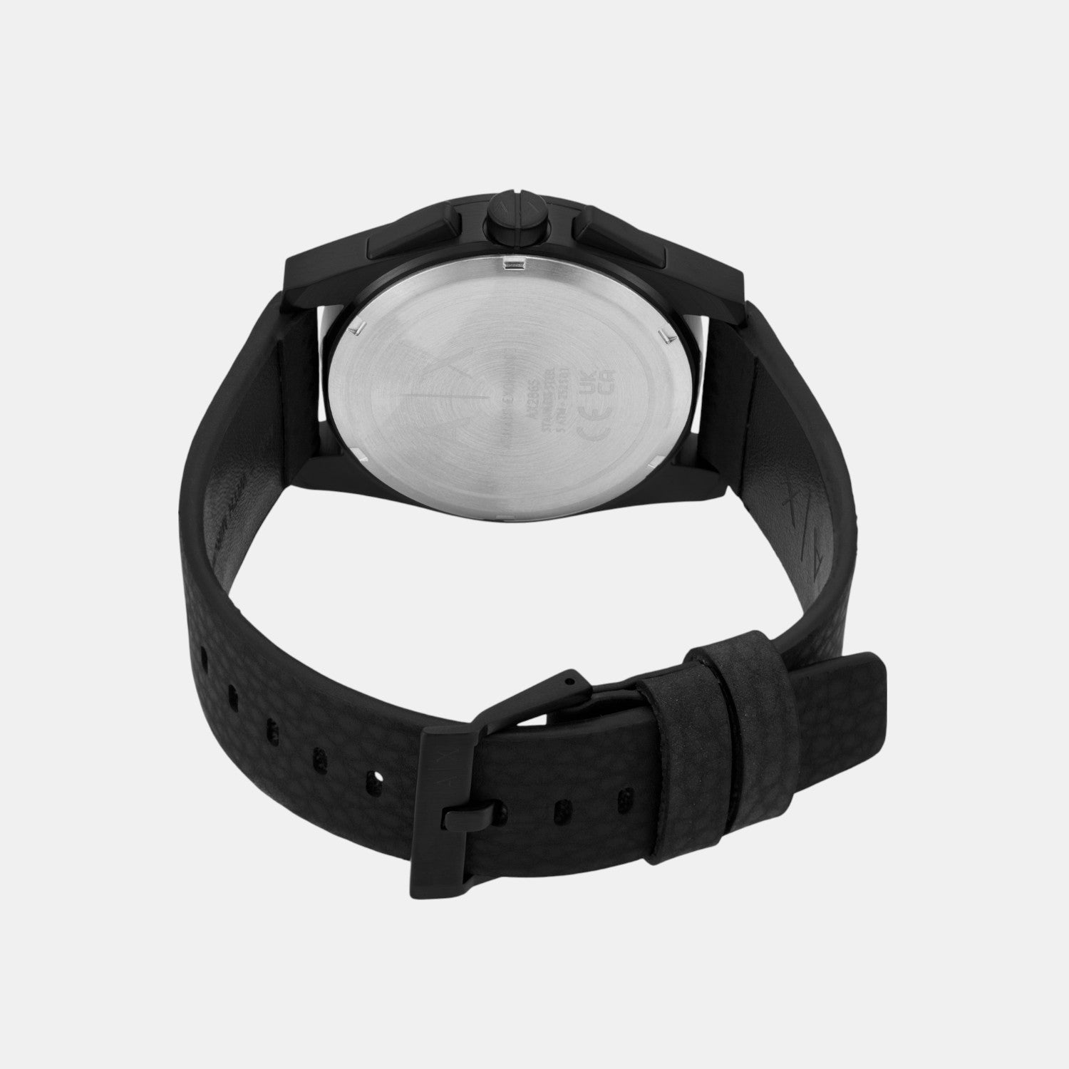 Men Quartz Grey Dial Chronograph Rubber Watch AX2865