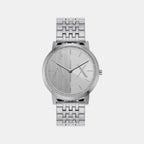 Dale Men Quartz Silver Dial Analog Stainless Steel Watch AX2870
