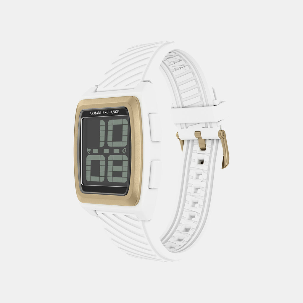 Men Quartz Grey Dial Digital Silicone Watch AX2968