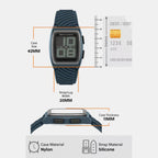 Men Quartz Grey Dial Digital Silicone Watch AX2970