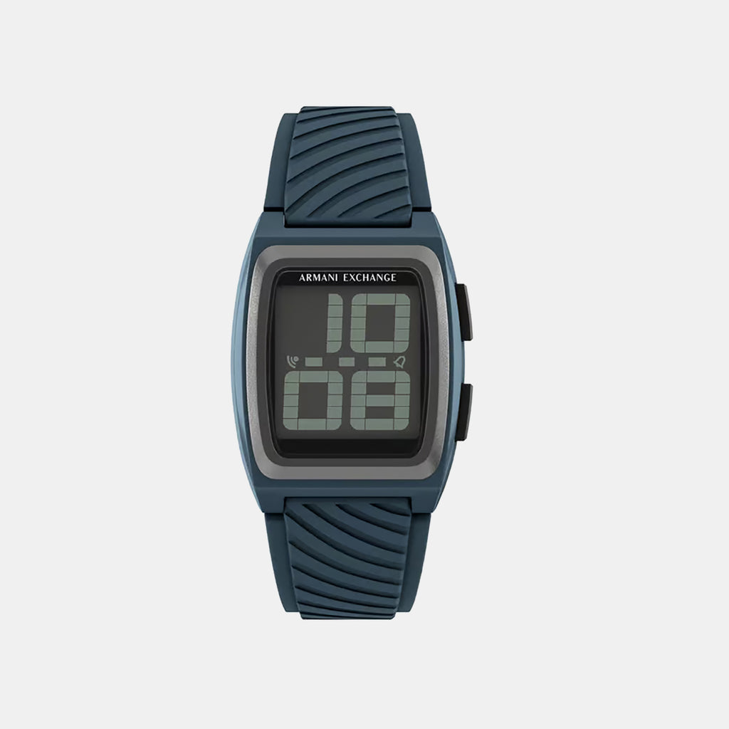 Men Quartz Grey Dial Digital Silicone Watch AX2970