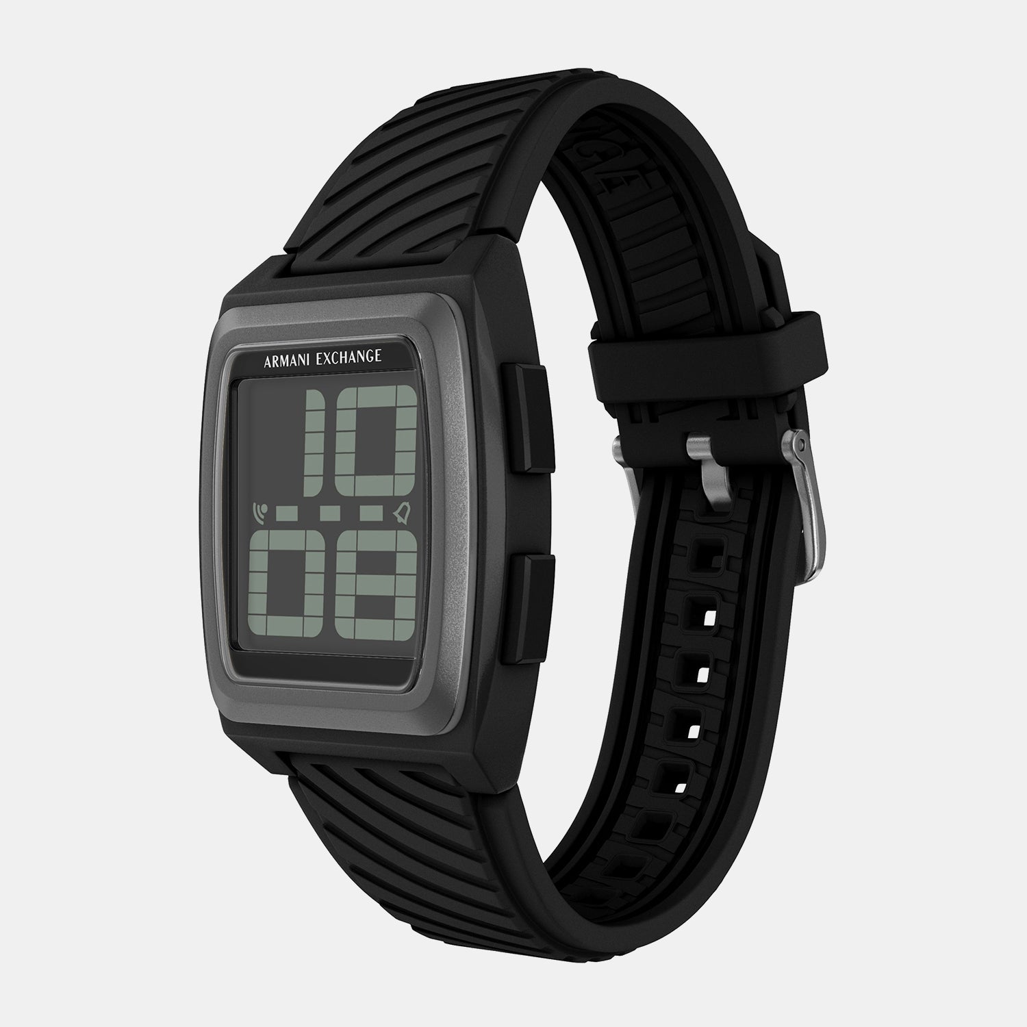 Men Quartz Black Dial Digital Silicone Watch AX2971