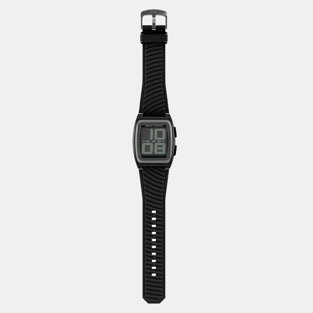 Men Quartz Black Dial Digital Silicone Watch AX2971