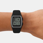 Men Quartz Black Dial Digital Silicone Watch AX2971