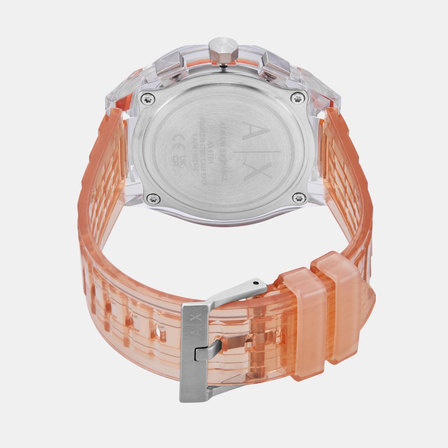 Men Quartz Grey Dial Chronograph Polyester Watch AX4164