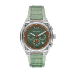 Men Quartz Green Dial Chronograph Polyurethane Watch AX4165
