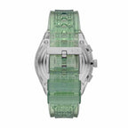 Men Quartz Green Dial Chronograph Polyurethane Watch AX4165