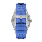 Men Quartz Blue Dial Chronograph Polyurethane Watch AX4166