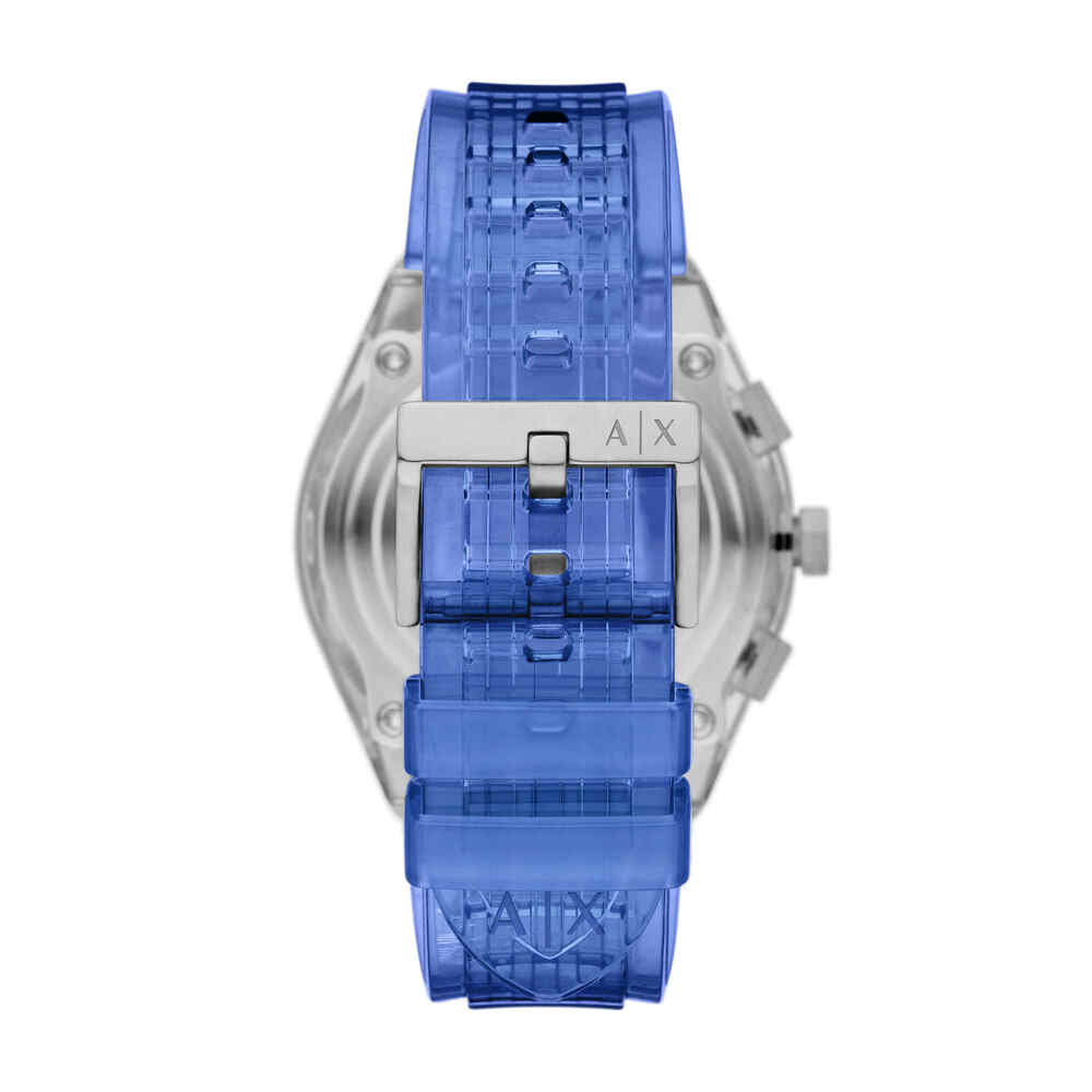 Sync Men Quartz Blue Dial Chronograph PU Watch AX4166