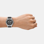 Men Quartz Grey Dial Chronograph Polyester Watch AX4167