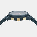 Sync Men Quartz Blue Dial Chronograph Silicone Watch AX4168