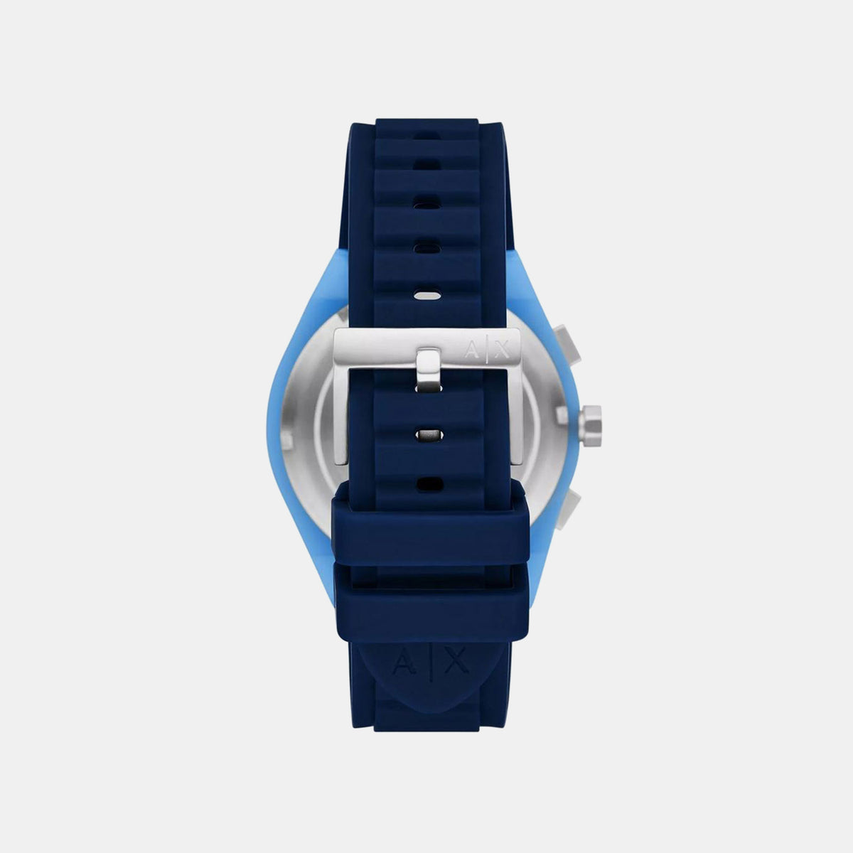 Sync Men Quartz Blue Dial Chronograph Silicone Watch AX4170
